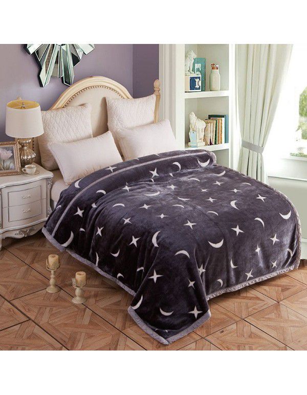 Factory blanket Raschel blanket thickened double-layer warm blanket super soft double-sided blanket gift wholesale