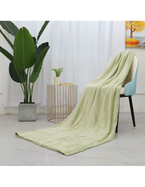 Flannel blanket solid color single layer blanket multi color blanket sofa bedroom office sleeping blanket blanket blanket blanket