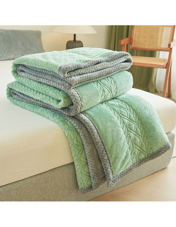 Farai velvet milk velvet composite blanket Double layer blanket Three layer blanket Single double thickened blanket Cotton blanket