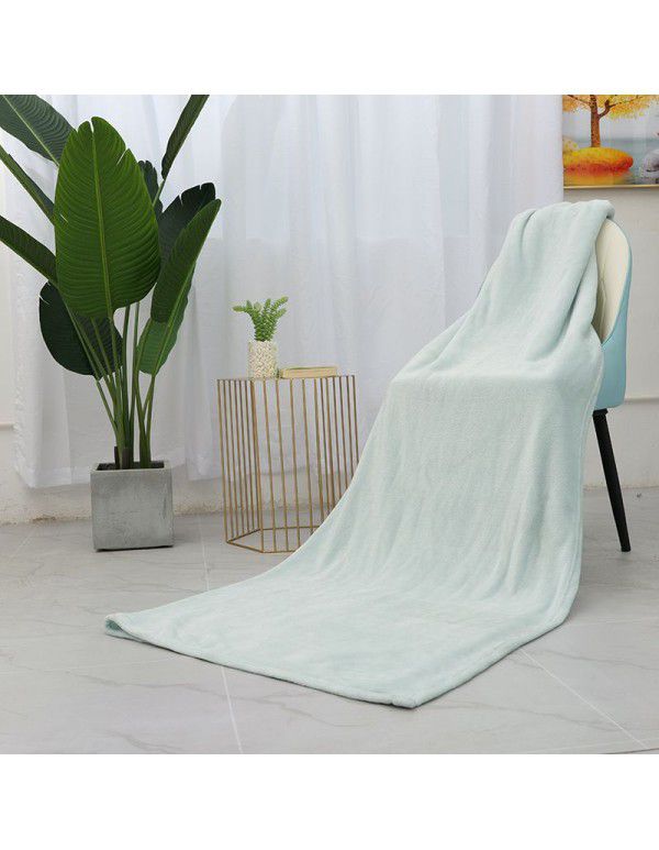 Flannel blanket solid color single layer blanket multi color blanket sofa bedroom office sleeping blanket blanket blanket blanket