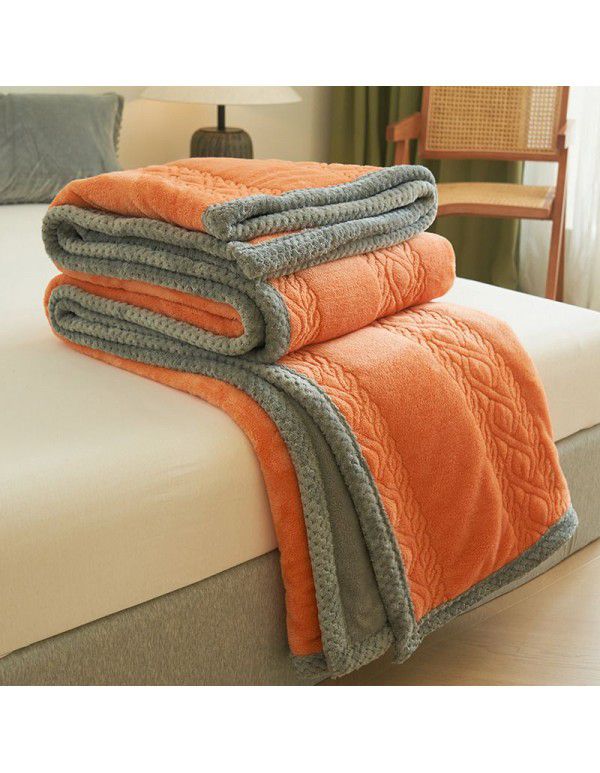 Farai velvet milk velvet composite blanket Double layer blanket Three layer blanket Single double thickened blanket Cotton blanket