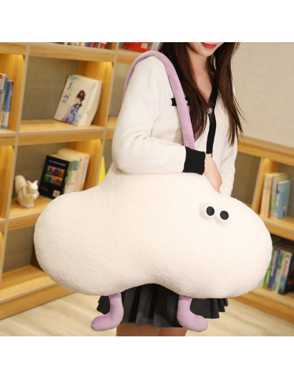 New cute and cute little monster plush toy pillow can be carried and carried doll doll sofa cushion pillow