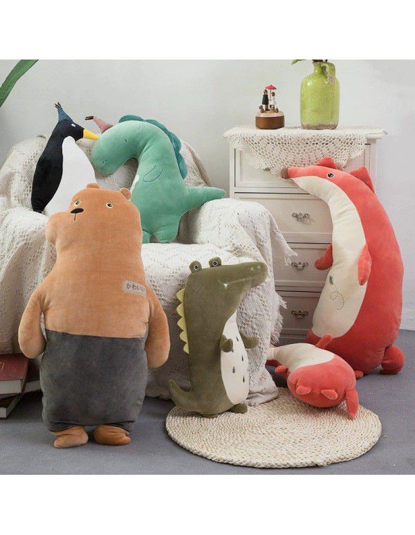 Manufacturer Forest Animal Cartoon Throwing Pillow ins Nordic Unicorn Large Dinosaur Plush Toy Soft Cushion