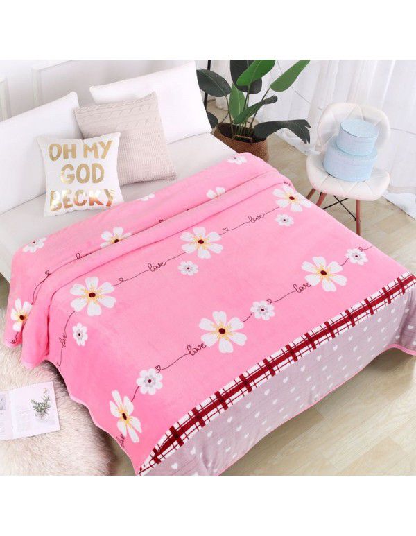 Factory Factory Winter Thickened Warm Blanket Gift Wholesale Coral Blanket Sheet Flannel Blanket