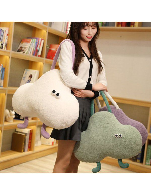 New cute and cute little monster plush toy pillow can be carried and carried doll doll sofa cushion pillow