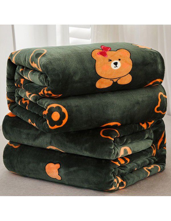 Source manufacturers supply a large number of flannel air conditioning blankets, small double-sided blankets, carpetable flannel blankets for foreign trade