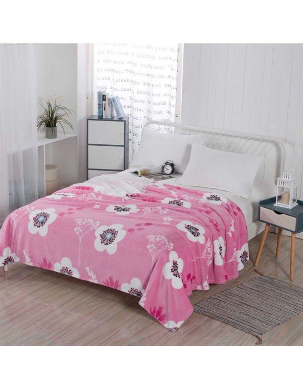 Coral blanket quilt thickened warm bed sheet flannel blanket event gift logo