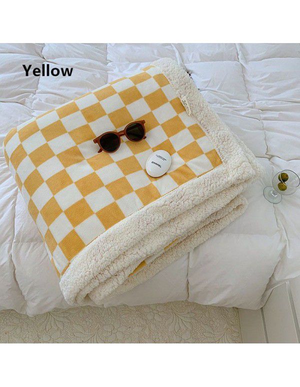 Cross-border ins winter thickened cashmere blanket quilt spring and autumn coral velvet sofa blanket office air conditioning blanket