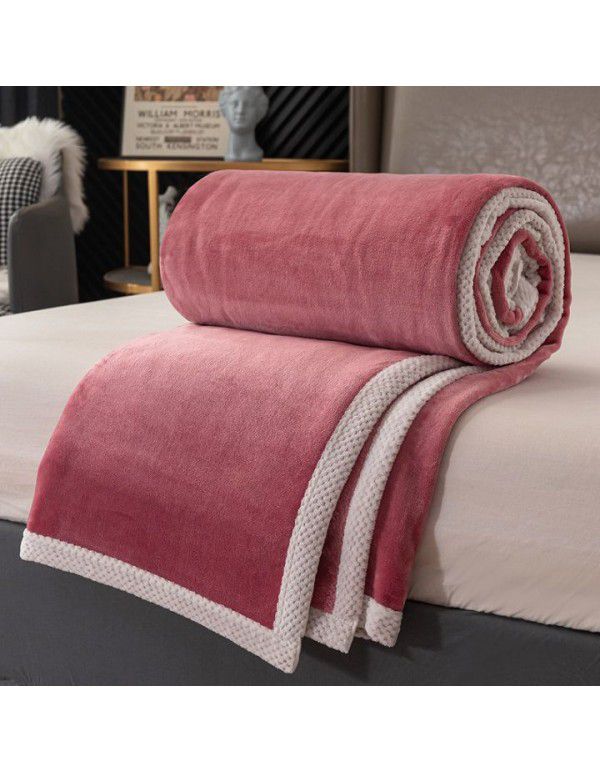 Network Red Hot Double Sided Thickened Milk Felt Blanket Flange Felt Quilt Winter Sheet Blanket Midday Sleeping Blanket