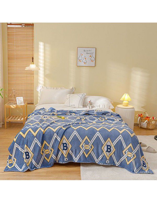 Blanket Summer Thin Farley Double Blanket Office Single Nap Blanket Bedroom Warm Sheet Gift Blanket