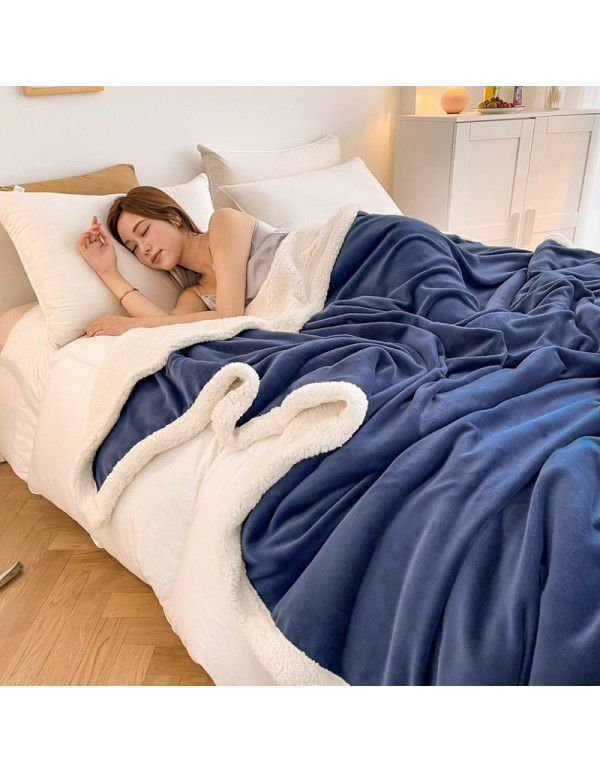 The manufacturer supplies a new Falai cashmere blanket, thickened warm quilt cover, double cover blanket