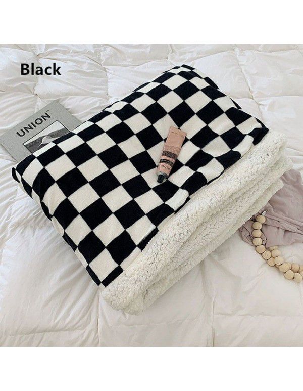 Cross-border ins winter thickened cashmere blanket quilt spring and autumn coral velvet sofa blanket office air conditioning blanket