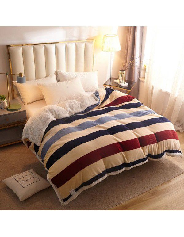 The manufacturer supplies a new Falai cashmere blanket, thickened warm quilt cover, double cover blanket