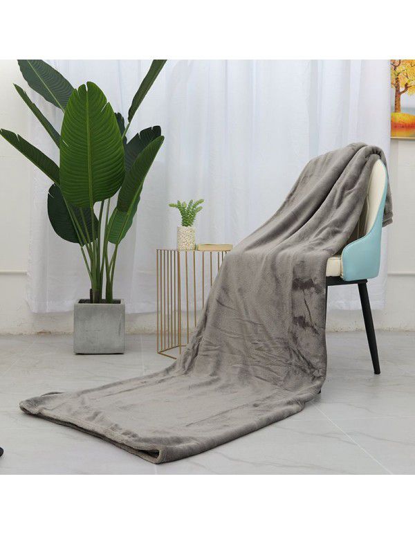 Flannel blanket solid color single layer blanket multi color blanket sofa bedroom office sleeping blanket blanket blanket blanket