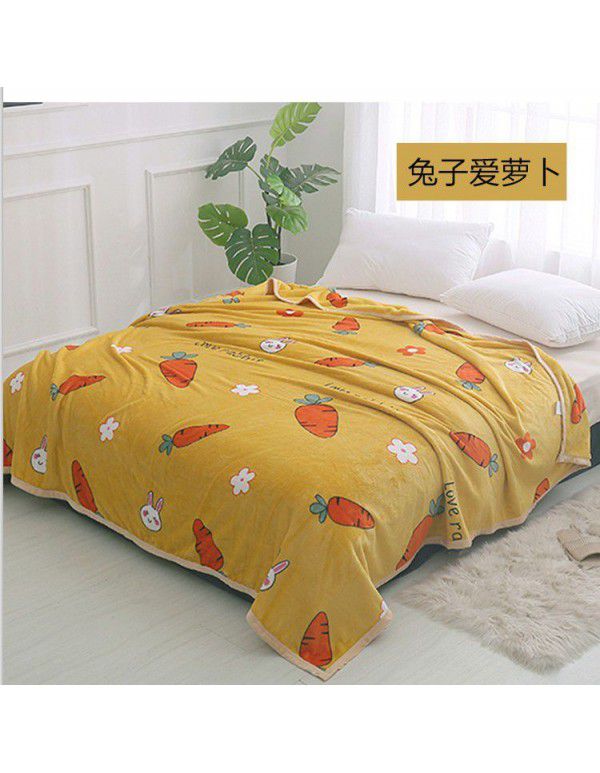 Coral blanket quilt thickened warm bed sheet flannel blanket event gift logo