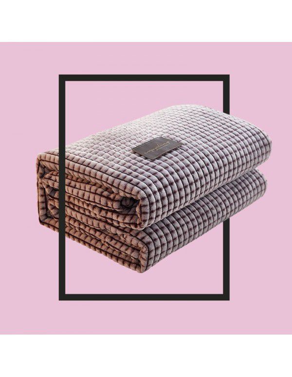 Four seasons blanket thickened milk wool blanket coral wool bed sheet student dormitory car nap office blanket wholesale