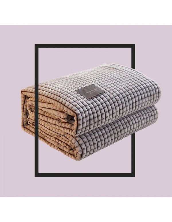 Four seasons blanket thickened milk wool blanket coral wool bed sheet student dormitory car nap office blanket wholesale