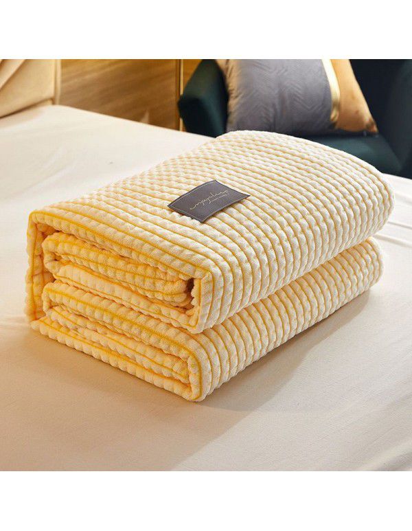 Four seasons blanket thickened milk wool blanket coral wool bed sheet student dormitory car nap office blanket wholesale