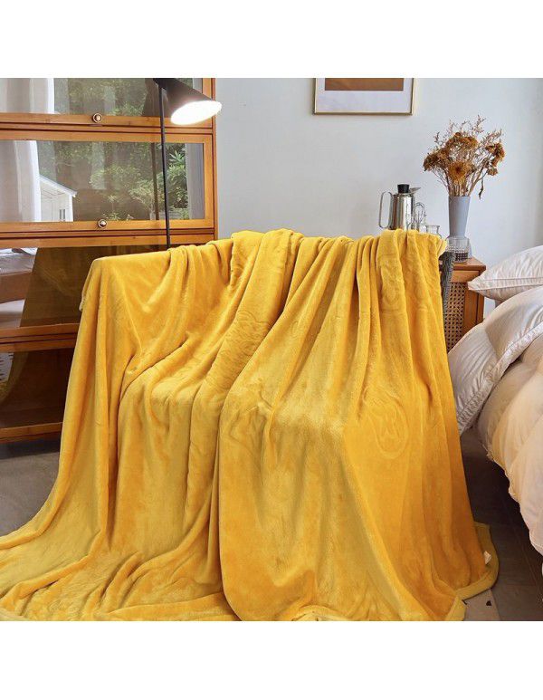 Blanket, milk wool bed sheet, coral flannel, spring and autumn sofa, blanket, office, lunch break blanket, student dormitory