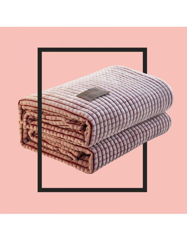 Four seasons blanket thickened milk wool blanket coral wool bed sheet student dormitory car nap office blanket wholesale