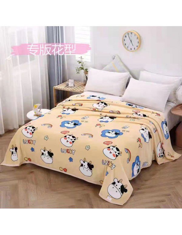 Flannel blanket printing warm winter blanket home printing blanket will be sold gift blanket factory goods