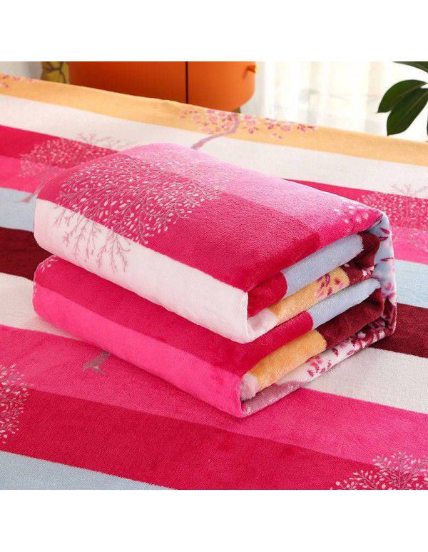 Bedding coral flannel blanket single blanket air conditioning towel quilt spring autumn thin blanket summer bed