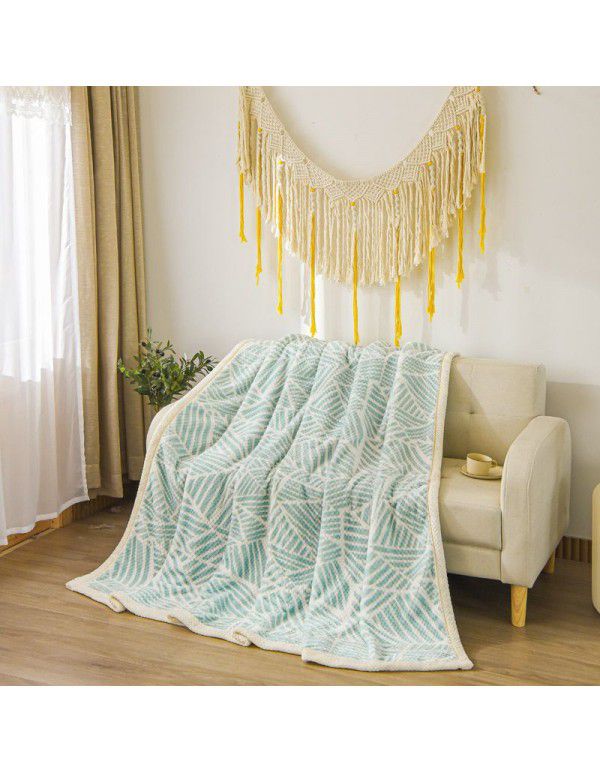 Wholesale of new 400g high gram heavy milk velvet, pineapple lattice double-sided jacquard thickened blanket, nap blanket