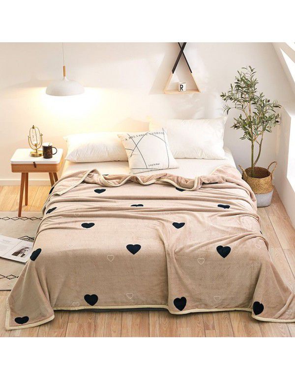 Cross border thickened marten wool blanket Autumn and winter thickened single cover blanket Double printed bed sheet blanket Wholesale by manufacturers