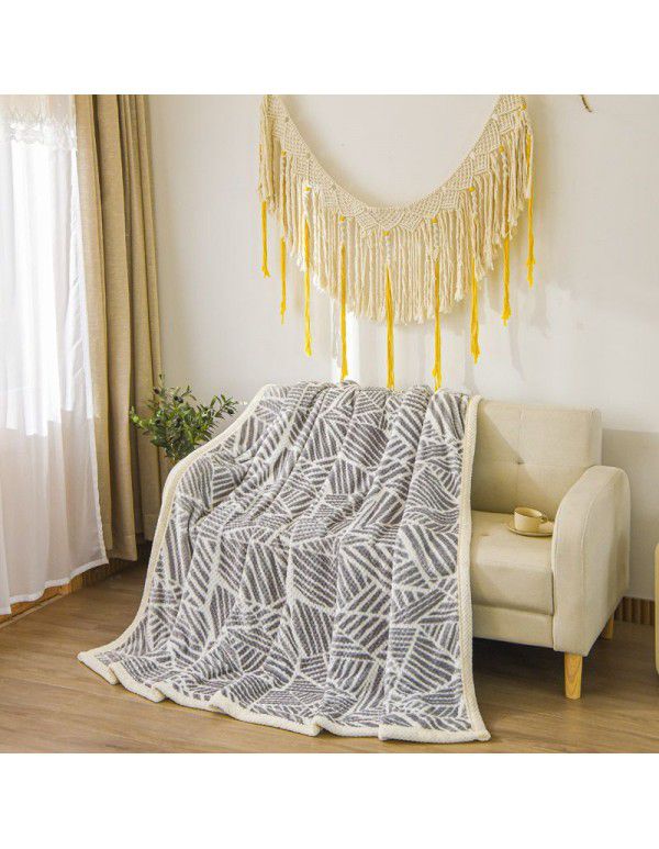 Wholesale of new 400g high gram heavy milk velvet, pineapple lattice double-sided jacquard thickened blanket, nap blanket