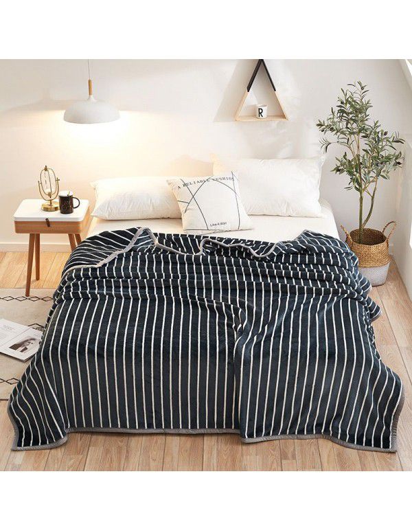 Cross border thickened marten wool blanket Autumn and winter thickened single cover blanket Double printed bed sheet blanket Wholesale by manufacturers