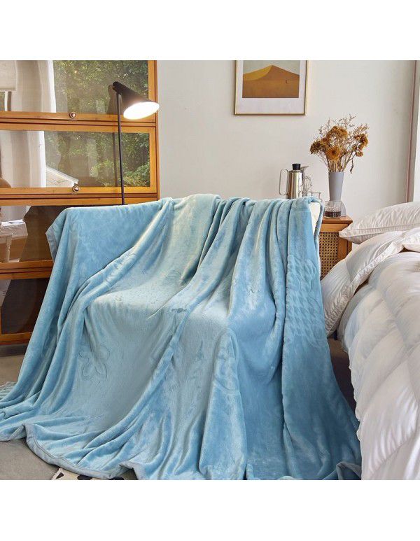 Blanket, milk wool bed sheet, coral flannel, spring and autumn sofa, blanket, office, lunch break blanket, student dormitory