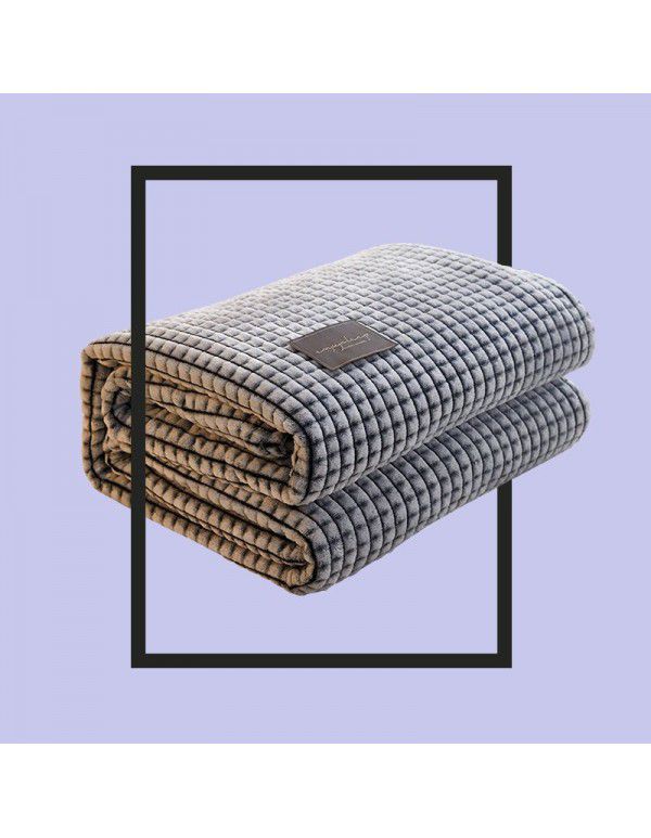 Four seasons blanket thickened milk wool blanket coral wool bed sheet student dormitory car nap office blanket wholesale