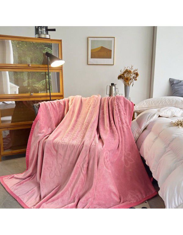 Blanket, milk wool bed sheet, coral flannel, spring and autumn sofa, blanket, office, lunch break blanket, student dormitory