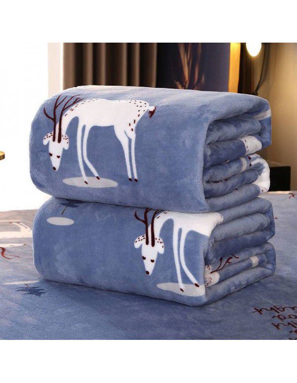 Bedding coral flannel blanket single blanket air conditioning towel quilt spring autumn thin blanket summer bed