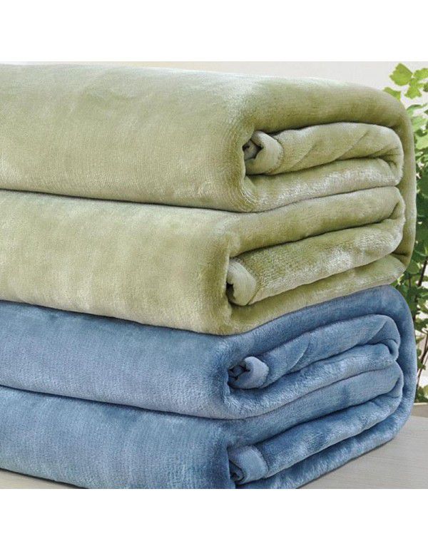 Nap blanket flannel solid color blanket blanket nap air conditioning blanket foreign trade tail cargo clearance disposal bedding