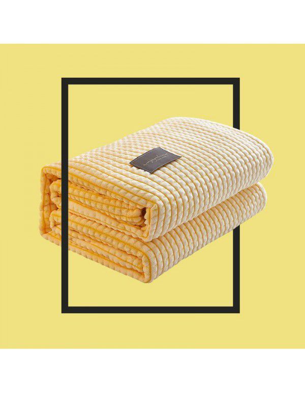 Four seasons blanket thickened milk wool blanket coral wool bed sheet student dormitory car nap office blanket wholesale