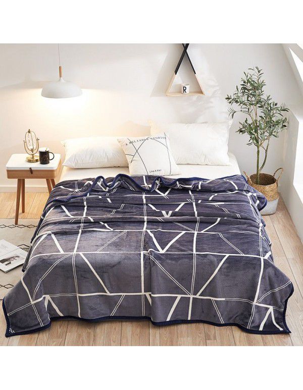 Cross border thickened marten wool blanket Autumn and winter thickened single cover blanket Double printed bed sheet blanket Wholesale by manufacturers