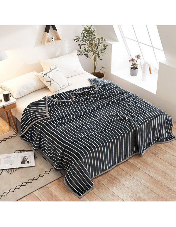 Cross border thickened marten wool blanket Autumn and winter thickened single cover blanket Double printed bed sheet blanket Wholesale by manufacturers