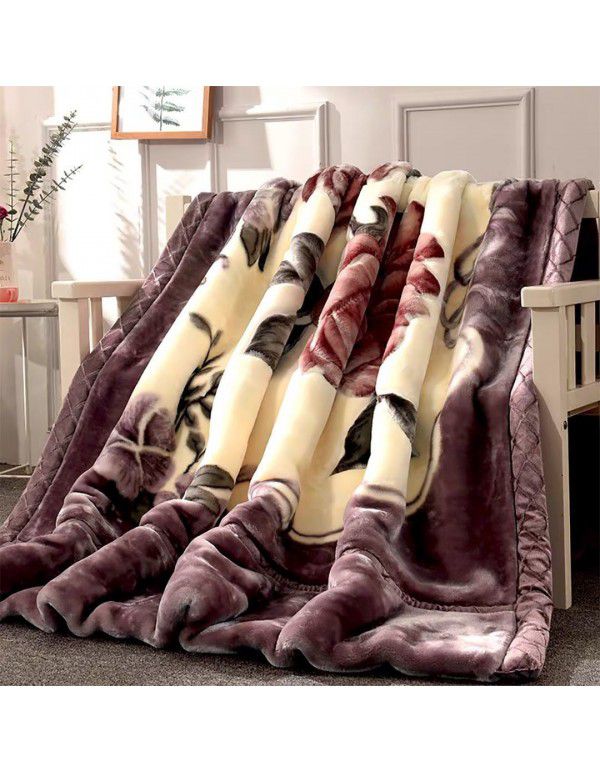 Thickened Raschel blanket Double layer super soft warm blanket Wedding red gift blanket blanket blanket blanket blanket quilt wholesale