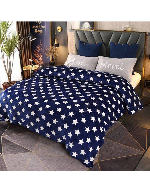 Bedding coral flannel blanket single blanket air conditioning towel quilt spring autumn thin blanket summer bed