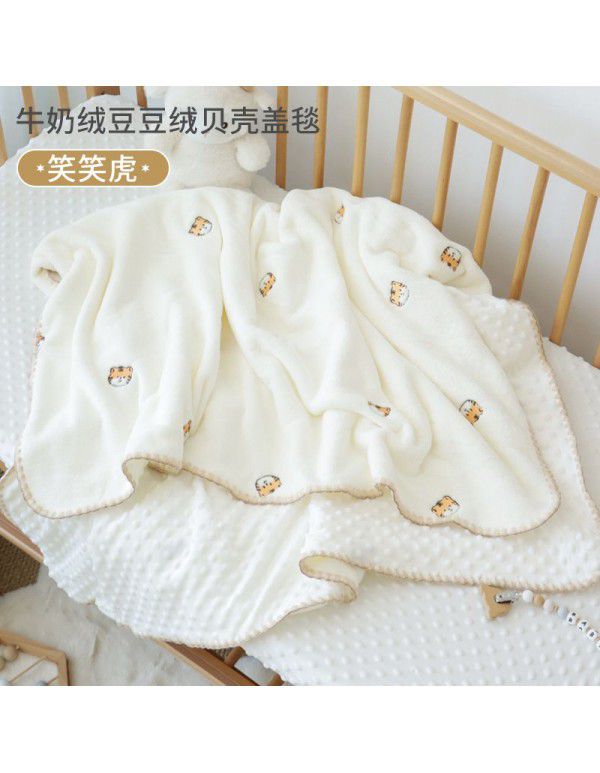 Children's blanket, milk wool, bean blanket, baby comforter blanket, baby quilt, warm and breathable blanket