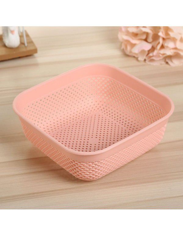 Plastic drain basket Desktop storage basket Multi specification vegetable and fruit kitchen storage basket Vegetable washing basket wholesale