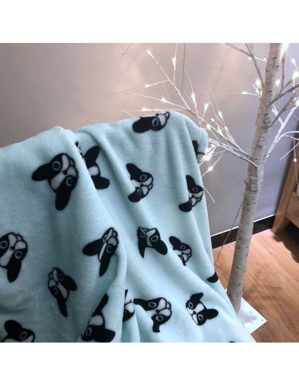 Air conditioner by children's wind Miffy rabbit autumn and winter blanket flannel cartoon blanket bed sheet trolley nap blanket