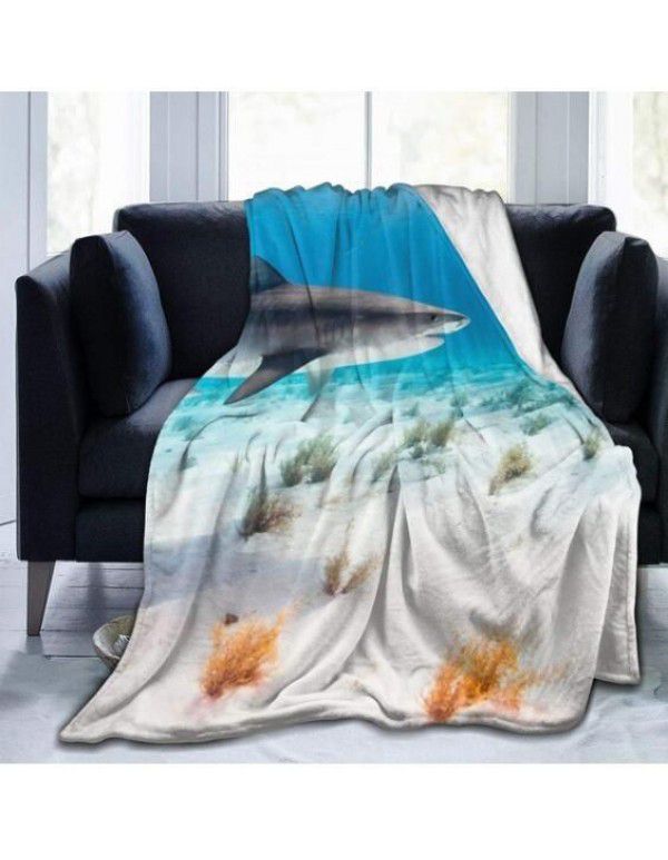 DIY blanket creative autumn and winter warm sofa cover blanket high-definition digital printing double-sided flannel air conditioning blanket