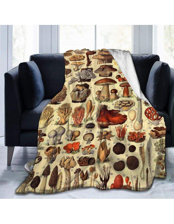 DIY blanket creative autumn and winter warm sofa cover blanket high-definition digital printing double-sided flannel air conditioning blanket