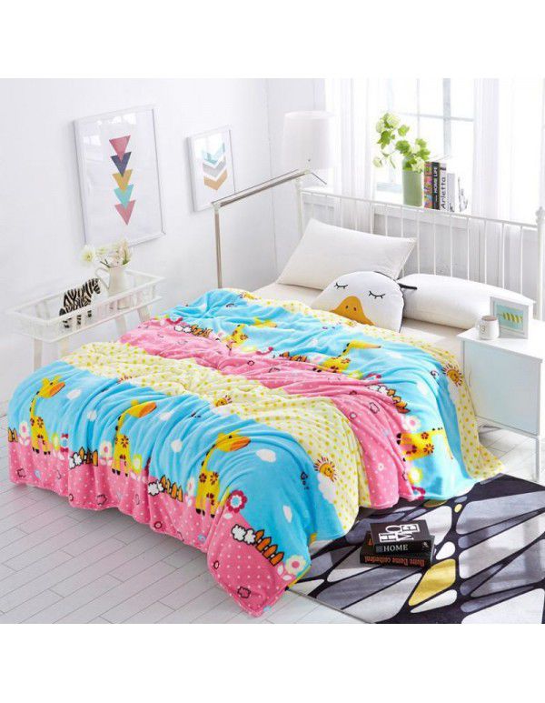 Winter thin flannel blanket coral blanket sub sheet air conditioner nap blanket cover blanket gift blanket office