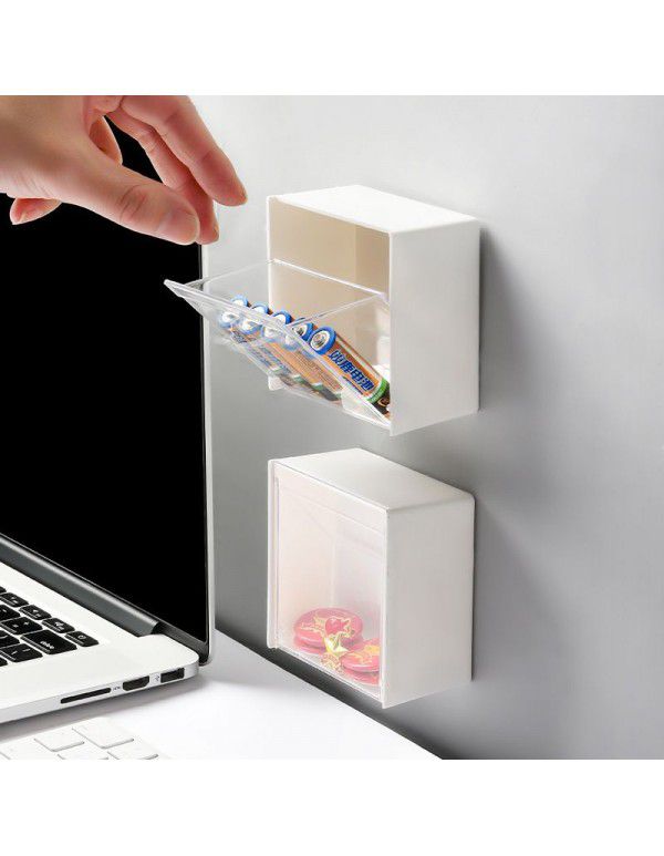 469 Wall mounted cotton swab storage box Toilet dental floss cosmetic cotton storage box Transparent sorting box