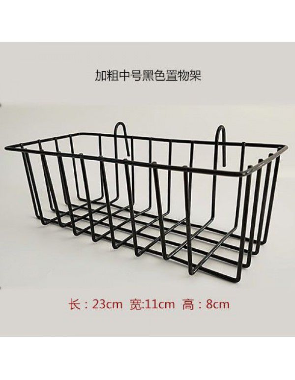 Ins hanging basket mesh black and white iron wire mesh plastic coated basket grid plastic dipping storage basket home