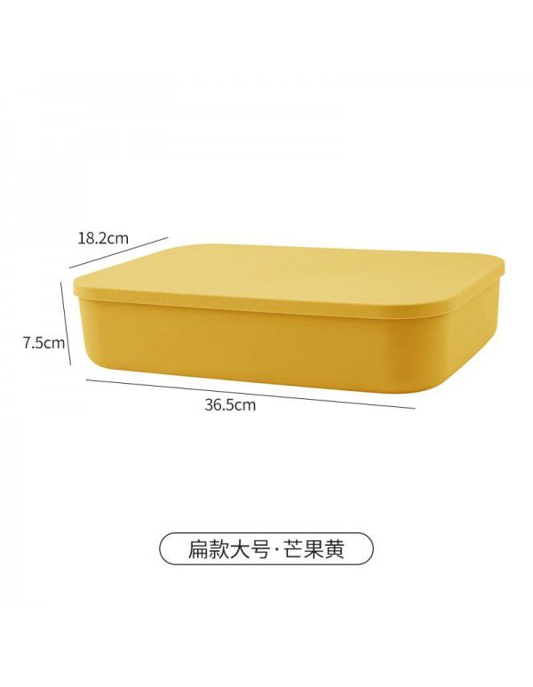 Sundry storage box Japanese plastic sorting box Snack dormitory desktop cosmetics storage basket with cover K