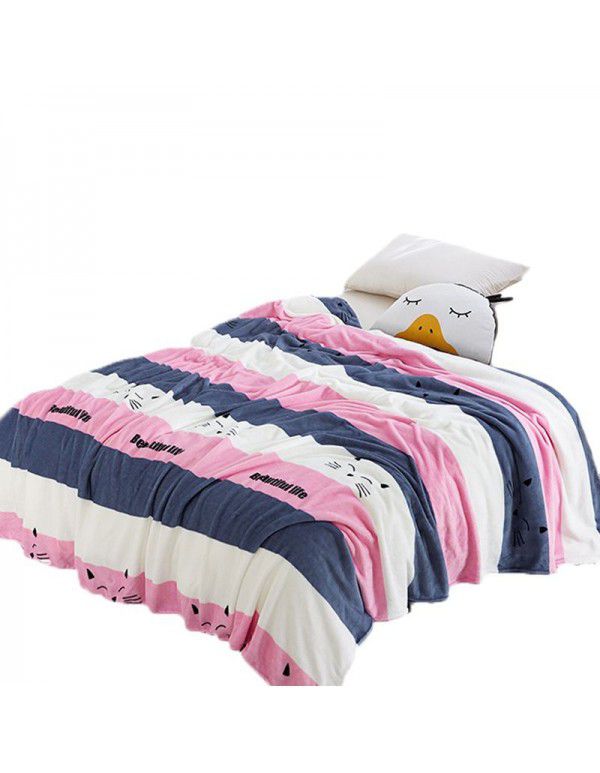 Winter thin flannel blanket coral blanket sub sheet air conditioner nap blanket cover blanket gift blanket office